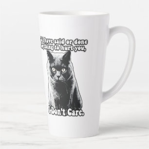 Caneca De Café Latte Meme engraçado de gato rabugento para pessoas e do