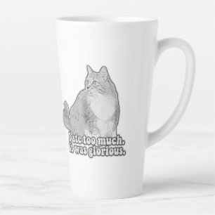 Caneca De Café Latte Meme engraçado de gato zangado para amantes de gat