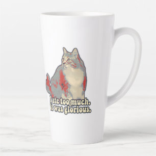 Caneca De Café Latte Memória de gato engraçada para amantes e donos de 