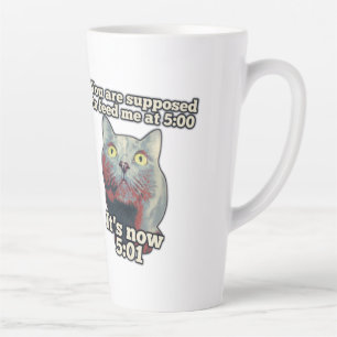 Caneca De Café Latte Memória de gato engraçada para gatinhos e amantes 