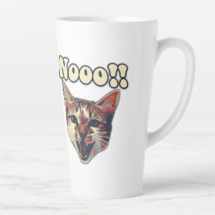 Caneca De Café Latte Memória de gato engraçada para gatos e donos de ga