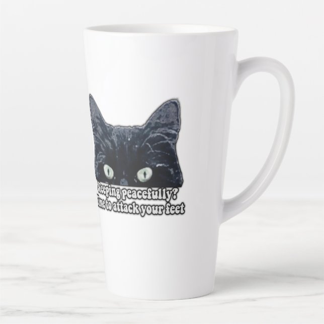 Caneca De Café Latte Memória de gato grumpy engraçada para donos de gat (Direita)