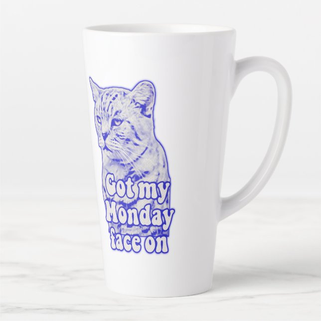 Caneca De Café Latte Memória de gato grumpy engraçada para gatinhos e p (Direita)