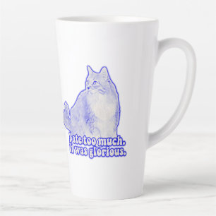 Caneca De Café Latte Memória de gato rabugento para donos de gatos e am