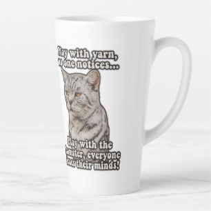 Caneca De Café Latte Memória de gato zangado para amantes de gatos e do