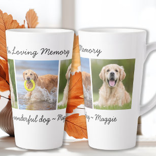 Caneca De Café Latte Memória Personalizada Pet Memorial 3 Foto Em Memór