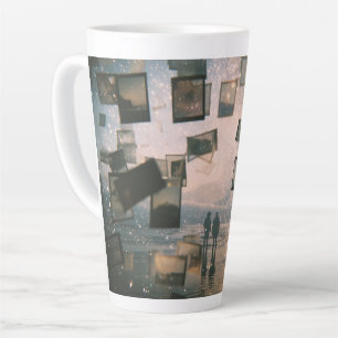 Caneca De Café Latte Memórias Flutuantes à Beira-Mar