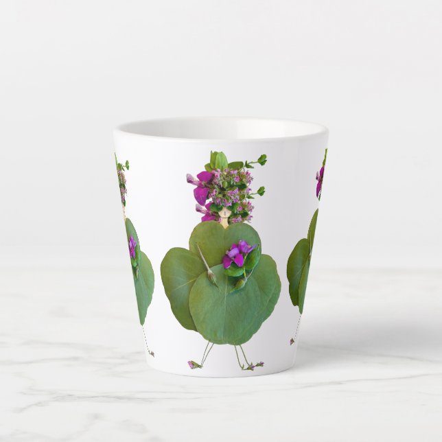 Caneca De Café Latte Menina do Jardim! (Frente)