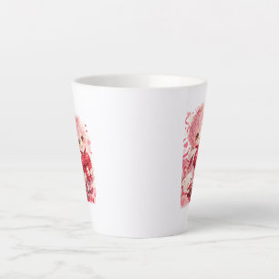 Caneca De Café Latte Menino Fofo de Anime Chibi com Caixa de Chocolate