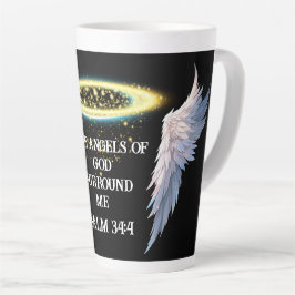 Caneca De Café Latte Mensagem Inspiradora de Fé Cristã Calmante