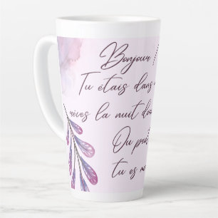 Caneca De Café Latte Mensagens de amor fofas