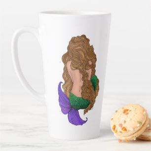 Caneca De Café Latte Mermaid Café Mug