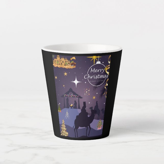 Caneca De Café Latte Merry Christmas (Frente)