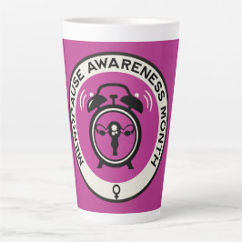 Caneca De Café Latte Mês Mundial da Menopausa