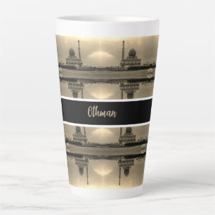Caneca De Café Latte Mesquita Al-Muradiya Bagdá Iraque Vintage