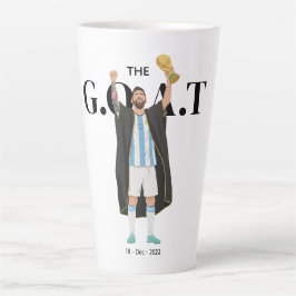 Caneca De Café Latte Messi Campeão da Copa do Mundo 
