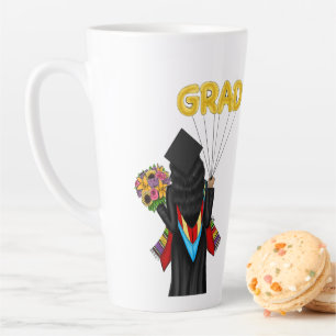 Caneca De Café Latte Mestrados Grau Formando Estudante Mug