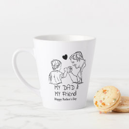 Caneca De Café Latte Meu Pai e meu amigo Eu Dia de os pais Feliz