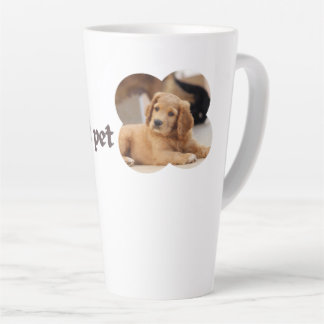 Caneca De Café Latte Meu Pet Ideal - Design de Amor Louco
