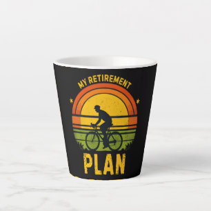 Caneca De Café Latte Meu Plano de Aposentadoria Entusiasta do Ciclismo