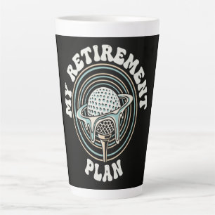 Caneca De Café Latte Meu Plano de Aposentadoria Golfe Aposentadoria Gol