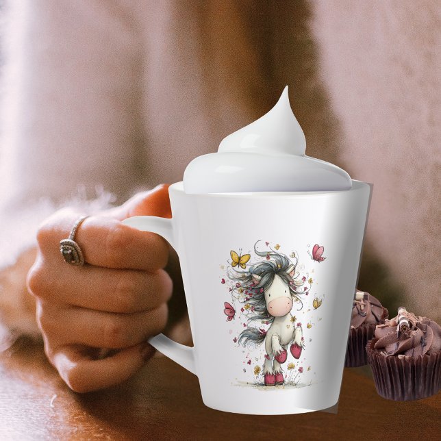 Caneca De Café Latte Meu Pônei Excêntrico (Criador carregado)
