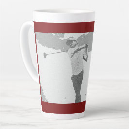 Caneca De Café Latte Meu Treinador de Golfe Favorito