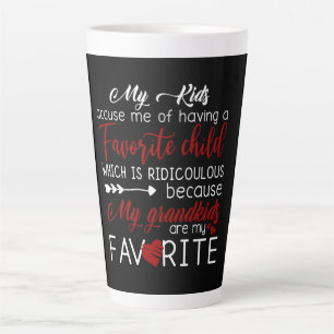 Caneca De Café Latte Meus Filhos Me Acusam De Ter Um Filho Favorito