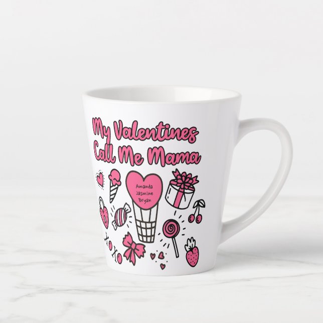Caneca De Café Latte Meus Namorados Me Chamam De Mãe (Direita)