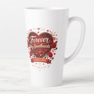 Caneca De Café Latte Meus Queridos para Sempre 2026 – Melhores Pais de
