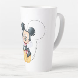 Caneca De Café Latte Mickey Mouse Polka Dot  red Baby Shower