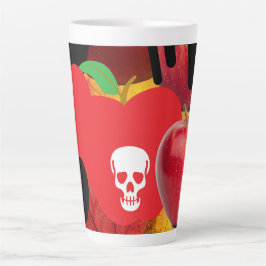 Caneca De Café Latte Mikitiez caveira vermelha maçã tóxica vegana verão