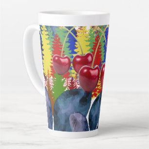Caneca De Café Latte Mikitiez cheery vintage queda arte retrô
