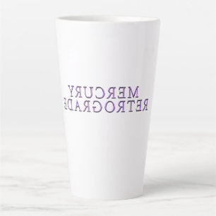 Caneca De Café Latte Mikitiez lavanda mercuryretrograde galaxy astro