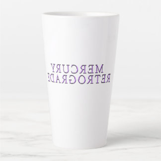 Caneca De Café Latte Mikitiez lavanda mercuryretrograde galaxy astro