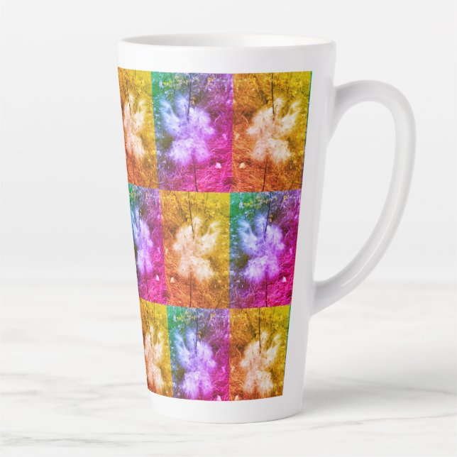 Caneca De Café Latte Milkweed | Borboleta | 1974 | Sangria | Meia tijol (Direita)