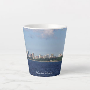 Caneca De Café Latte Milwaukee Skyline latte mug