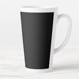 Caneca De Café Latte Minimalist Black Cat Silhouette