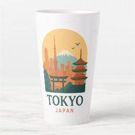 Caneca De Café Latte Minimalist Tokyo Japan Travel | Modern