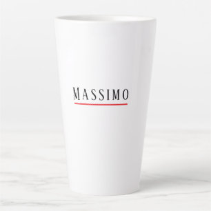 Caneca De Café Latte Minimalista Elegante Clássico Profissional Simples