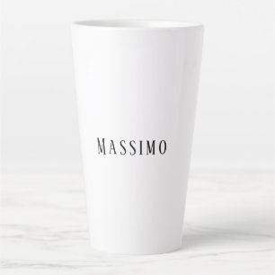 Caneca De Café Latte Minimalista Elegante Clássico Profissional Simples