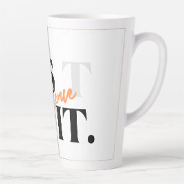 Caneca De Café Latte Minimalista Faça Isso Silêncio Citação Alta Café M