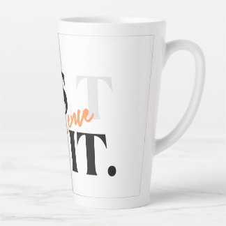 Caneca De Café Latte Minimalista Faça Isso Silêncio Citação Alta Café M