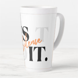Caneca De Café Latte Minimalista Faça Isso Silêncio Citação Alta Café M