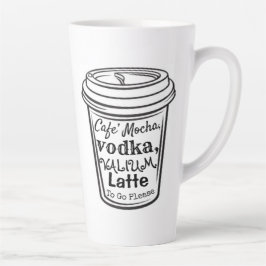 Caneca De Café Latte Mocha, Vodka, Valium Latte Mug