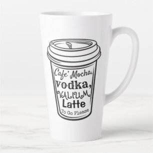 Caneca De Café Latte Mocha, Vodka, Valium Latte Mug