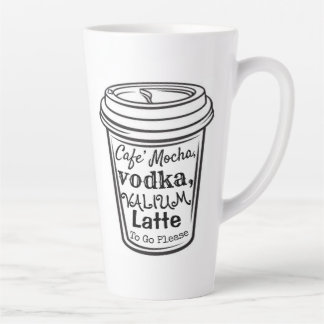 Caneca De Café Latte Mocha, Vodka, Valium Latte Mug