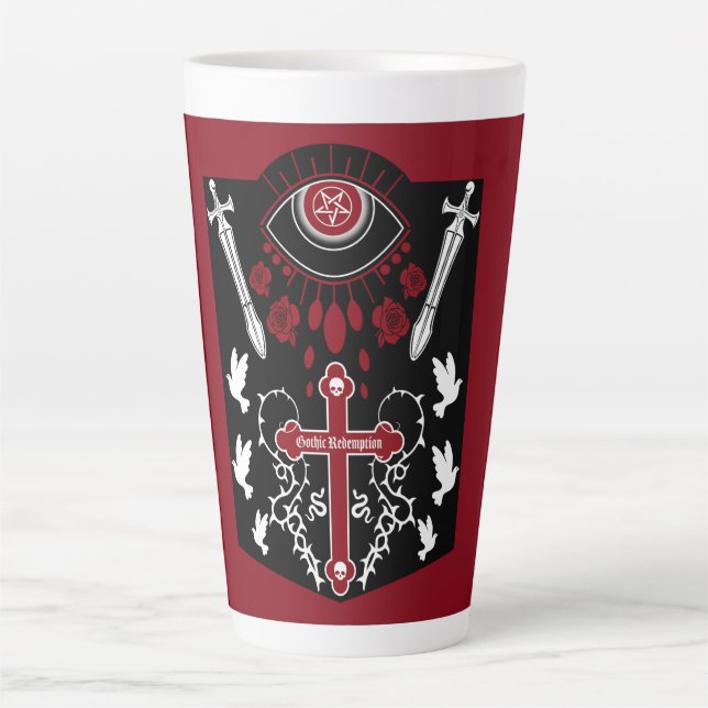 Caneca De Café Latte Moda do tronco Posto do gótico (Frente)