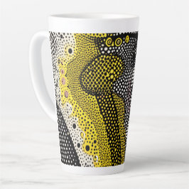 Caneca De Café Latte Modern Abstract Dot Pattern 