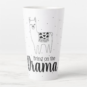 Caneca De Café Latte Modern Llama Traga o drama